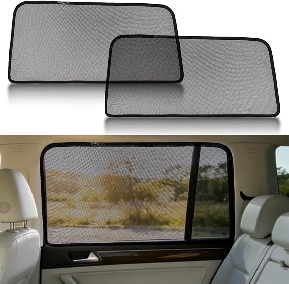 YGYQZ Sun Protection Car Side Window for VW Touran 2016-2024 Magnetic Mesh Mosquito Net for Rear Side Windows Sun Visors & UV Rays with Ventilated