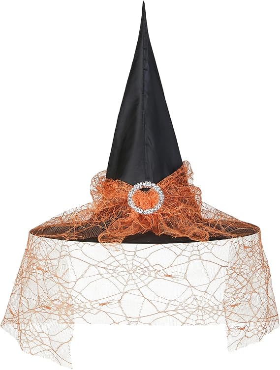 Leuceity Halloween Wizard Hat, Lightweight Comfort Fit Witch Hat