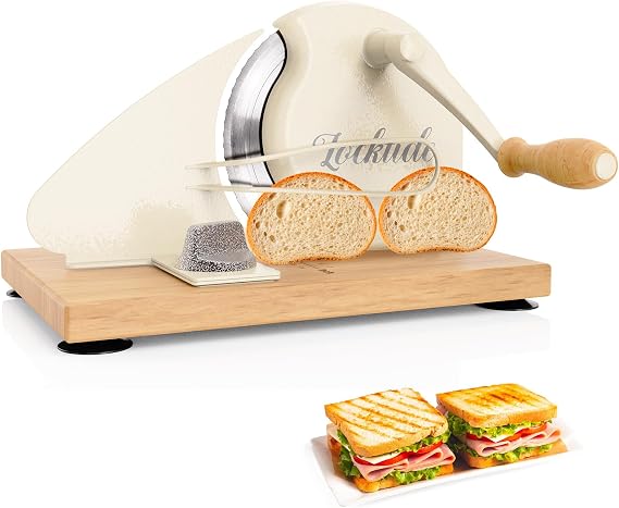 LockTide Manual Bread Slicer for Sourdough Homemade Adjustable Thickness