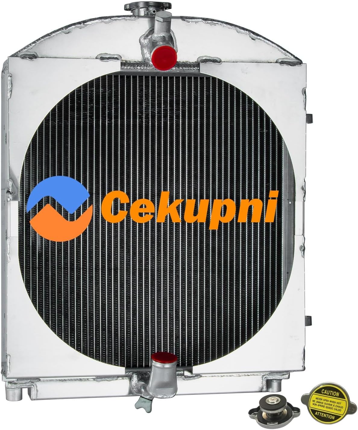 Radiator for Allis Chalmers WC WD WF WD45, Cekupni All Aluminum Tractor Radiator for Allis Chalmers WC Gas WD Gas WD45 Gas LP #70228587 70228585 228587 228585, 3 Row core Full Aluminum Radiator