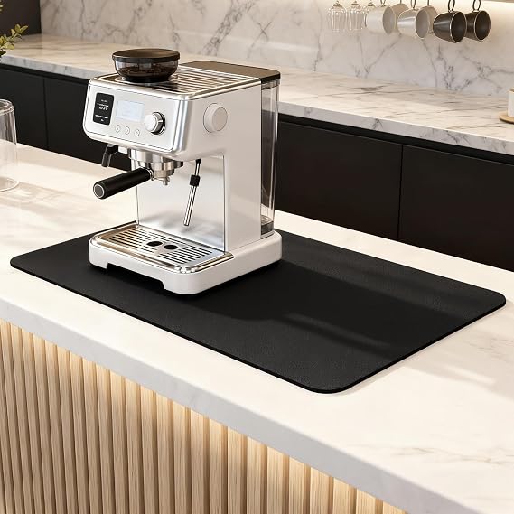 Coffee Mat 30x50cm Black Coffee Machine Mat