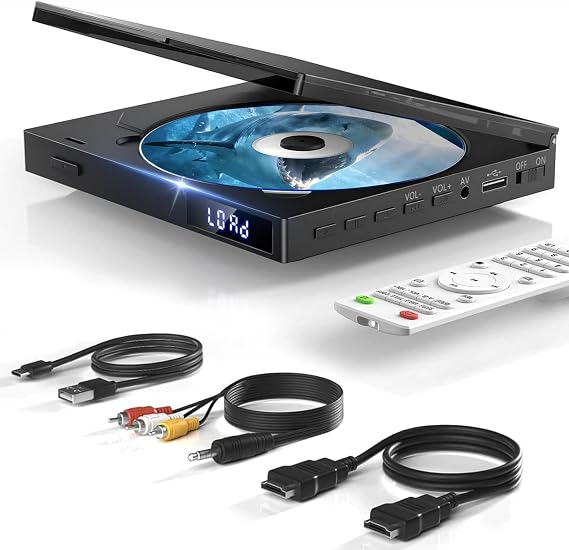 Mini DVD Player for TV, Region DVD-Players with USB, CD & MP3 Playback