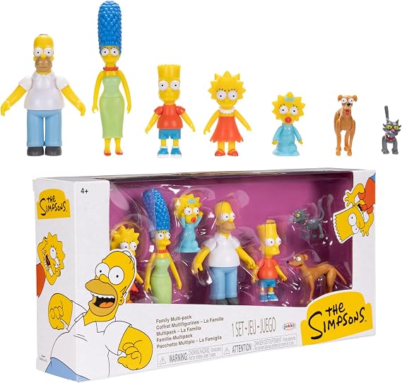 The Simpsons 175394 Simpsons 6 cm Aksiyon Figürleri Çoklu Pakette Figürler Paketi, Renkli, 6 cm