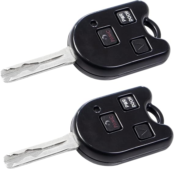 STAUBER Best Key Shell Replacement for Lexus - HYQ1512V, HYQ12BBT - NO Locksmith Required Using Your Old Key and chip! - 2 Pack (Black)