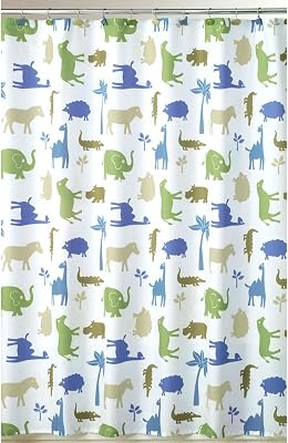 Allure Home Creations Animal Cracker Fabric Shower Curtain