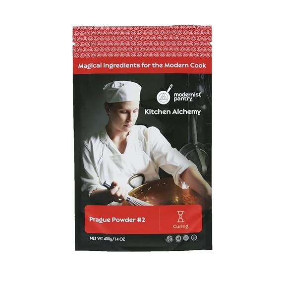 Pure Prague Powder #2 [aka Insta Cure #2, DQ Pink Curing Salt, Sel Rose] Non-GMO Gluten-Free OU Kosher Certified - 400g/14oz