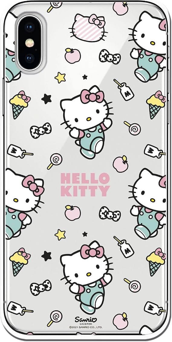 Hello Kitty Pattern Stickers for iPhone X - XS