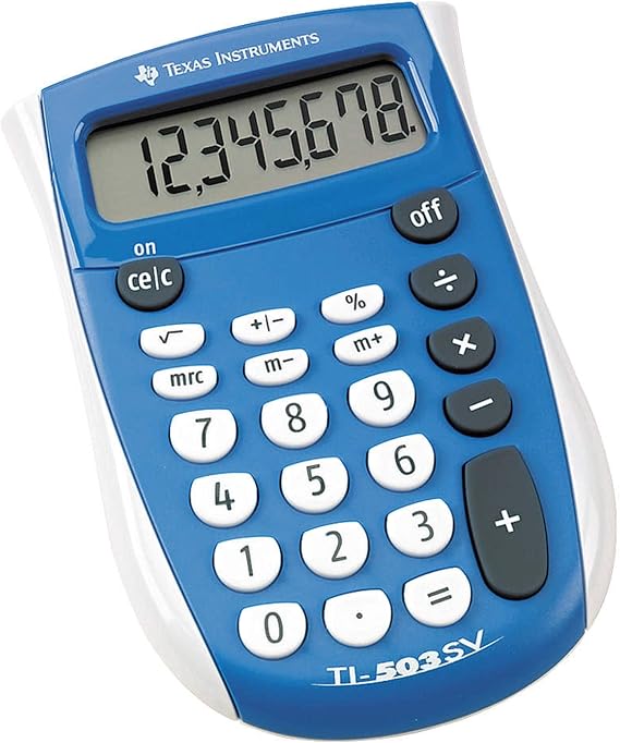 Texas Instruments TI-503 SV 503SV/FBL/2L1 Standard Function Calculator (12 Pack)