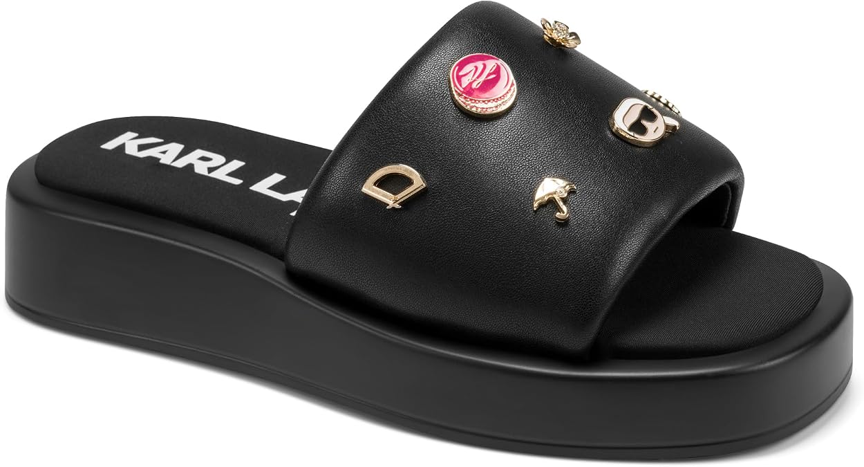 KARL LAGERFELD Women's Opal Macaron Platform Sandal With Pins