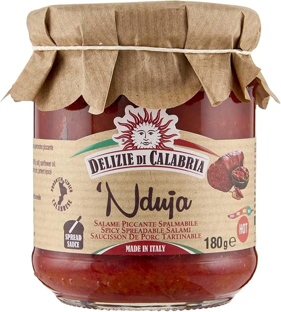 Delizie di Calabria - NDUJA - Italian Spicy Spreadable Sausage (180g)