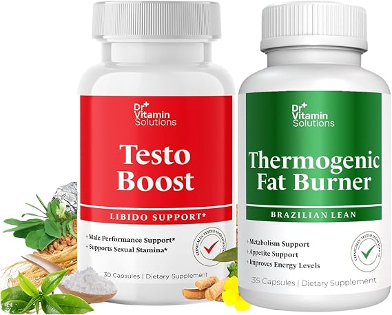 Dr. Vitamin Testo Boost Supplement for Men & Thermogenic Fat Burner