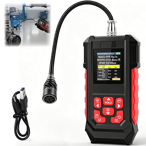 Sonic Belt Tension Meter -999 Data Records Manual/Automatic Ajustable Modes | Belt Tension Gauge with10Hz-5000Hz Measuring Range and TFT LCD Display