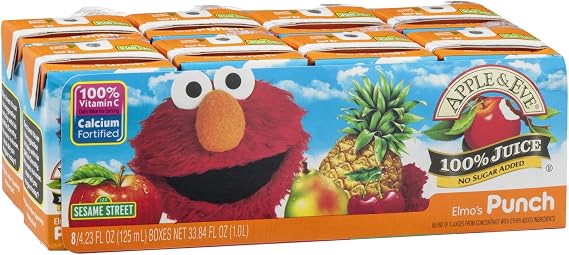 Apple & Eve Elmo's Punch 100% Juice 8 pk (Pack of 5)