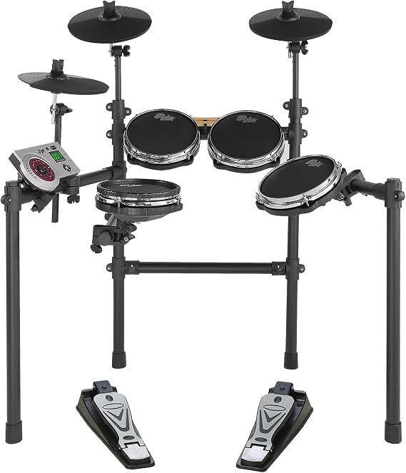 Pyle Electric Drum Kit, Electronic Drum Set, Portable & Compact, Touch Sensitive Pads, Supports MIDI (Mac & PC), Easy to Setup, Includes Sticks