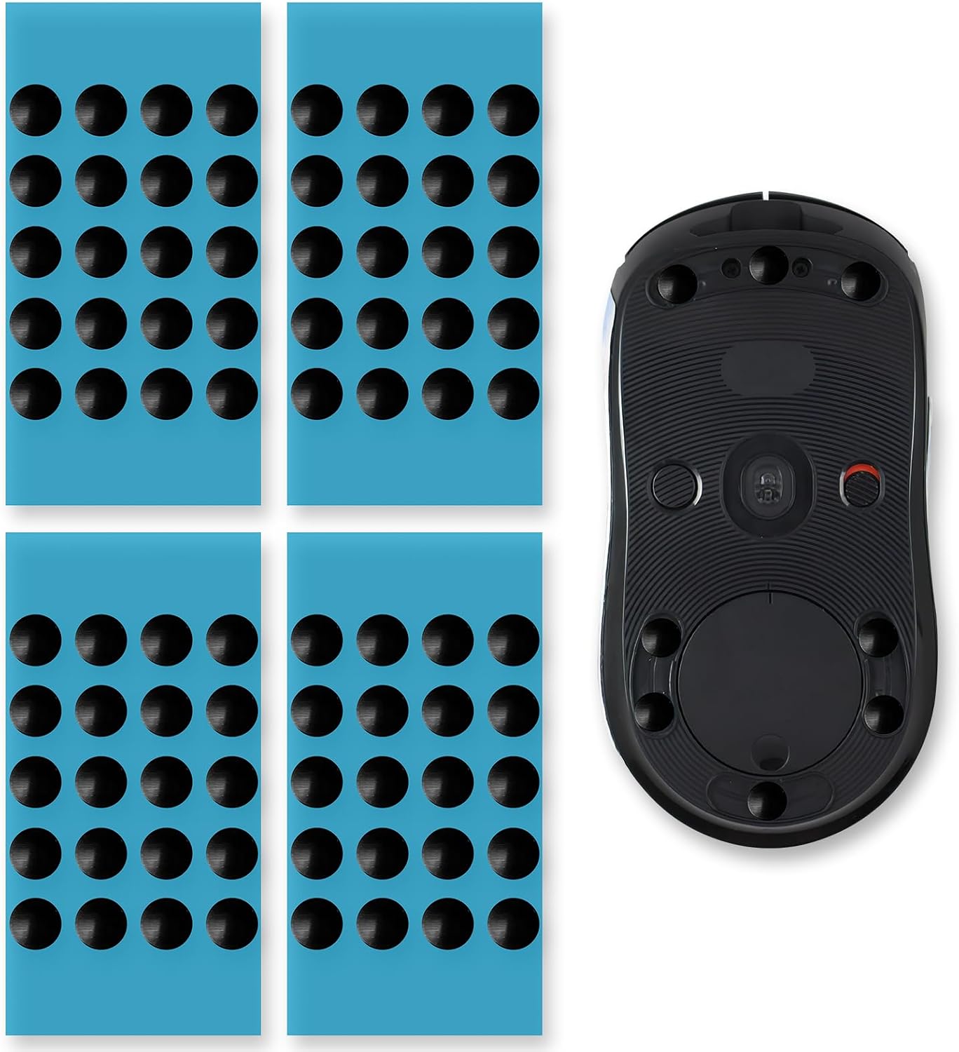 Mouse Skates Set for Logitech G PRO Wireless, Ultra Fast Mouse Feet for Logitech G PRO Wireless, Mouse Dot Skate Set, Rounded Edges, Perfect Gliding Properties for Gaming Office, Black, Pack of 80