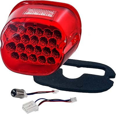 OZ-USA FL Red LED Tail Brake Light Compatible with Harley Touring Electra FLTR Road King Glide FLHTCU I