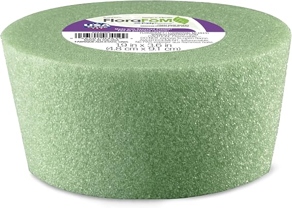 FloraCraft FloraFoM Vase Insert 1.9 Inch x 3.6 Inch Green