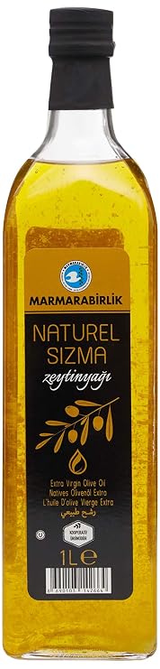 Marmarabirlik Natural Extra Virgin Olive Oil, 33.8 fl oz | Natural Mediterranean Flavor for Salads, Meals & Fresh Food Platters, Vegan, Kosher, Halal