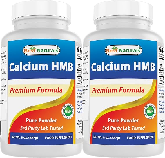 Best Naturals HMB (Beta-Hydroxy Beta-Methylbutyrate) Pure Powder 8 OZ (8 OZ (Pack of 2))