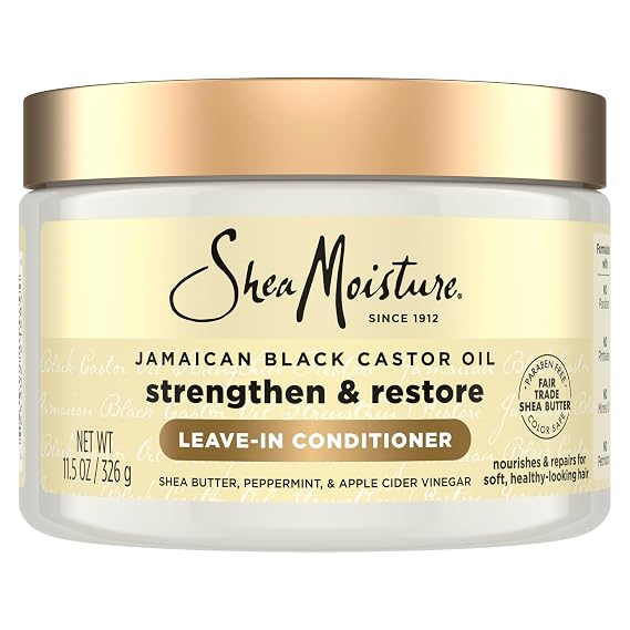 Shea Moisture Jamaican Black Castor Oil Strengthen & Grow Leave-In Conditioner, 11 Ounce