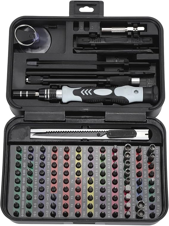 132 in 1 Screwdriver Sets, Screwdriver Repair Tool Kit(with 108 Magnetic Screwdriver Bits), Color Coded Screwdriver Set with Extension Rod Kit for Phone, Computer, Tablet, Watch