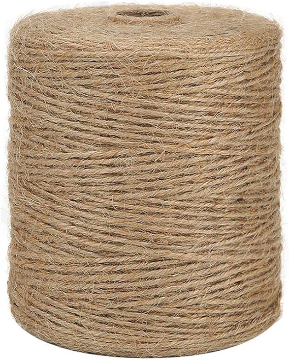 Tenn Well Natural Jute Twine, 984 Feet 2mm Garden Twine, Brown Jute String for Arts and Crafts, Gardening, Gift Wrapping, Bundling, Recycling | for Arts and Crafts, Gardening, Gift Wrapping, Bundling, Recycling