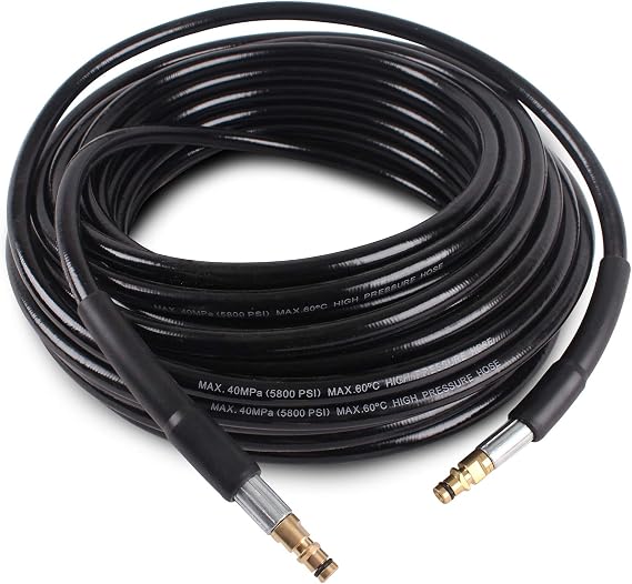 NAMOTEK 15M High Pressure Washer Replacement Hose for Karcher K2 K3 K4 K5 K6 K7 Series Extension Hose Drain Cleaning kit Fitting Quick Connector Black…