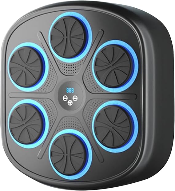 Genel Müzikli Boks Makinesi - 9 Farklı Mod & 9 Hız Ayarı, Bluetooth Hoparlörlü, LED Işıklı, Yumruk Absorbe Edici, Eldiven Hediyeli, Çocuklar & Yetişkinler İçin Eğitici Duvar Boks Makinesi