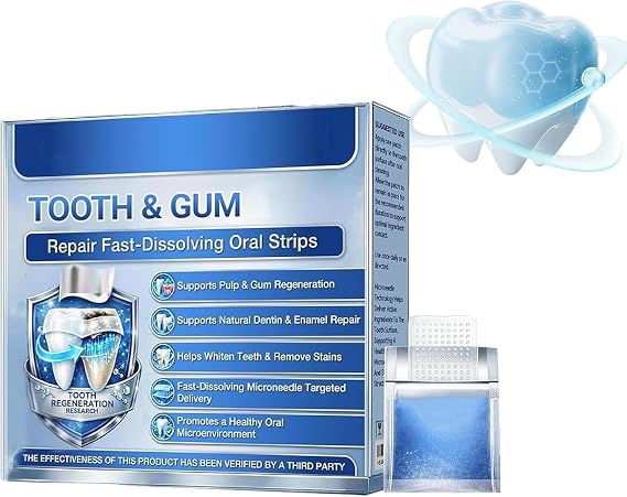 Tooth & Gum Repair Fast-Dissolving Oral Strips, Tooth & Gum Dissolving Oral Strips, Gentle Oral Care, Natural Dental Veneers for Women and Men (1Box)
