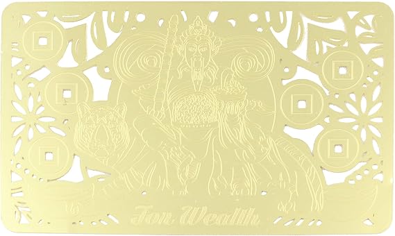 Feng Shui Increasing Your Wealth Luck Gold Talisman Card