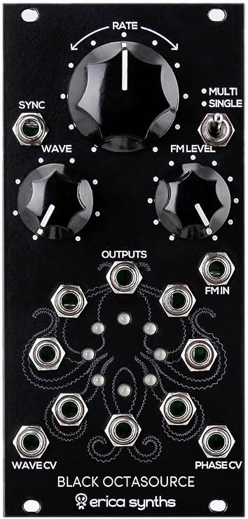 Erica Synths Black Octasource Syncable LFO Eurorack Module with Phase Shift