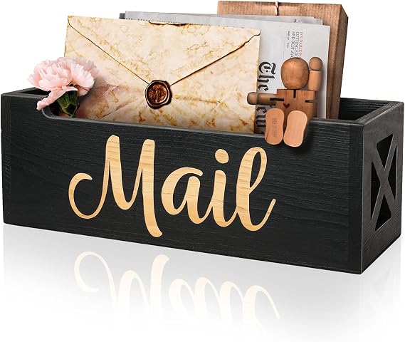 Wooden Mail Organizer Countertop