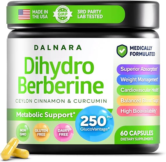 Dalnara Dihydroberberine 250mg, GlucoVantage, 60 Day Supply