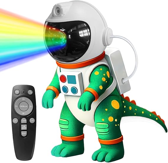 Galaxy Projector, Kids Night Light, Astronaut Dinosaur Lamp, Green