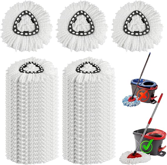 20 Pack Spin Mop Refills, 100% Microfiber Spin Mop Replacement Head