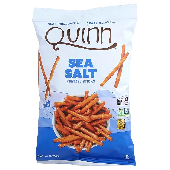 Quinn, Pretzel Sticks Sea Salt, 5.6 Ounce