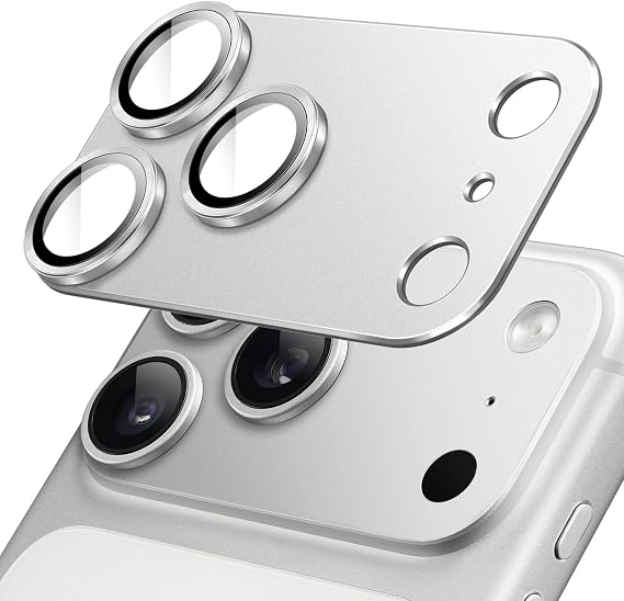 JETech Camera Lens Protector for iPhone 17 Pro Max, Silver, 1-Pack