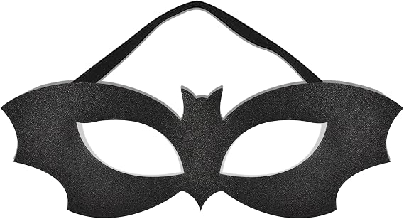 U-Zomir Bat Mask for Women, PU Leather Black Bat Eye Mask Costume for Men Women Girls Adult, Masquerade Halloween Cosplay Raves Dress Up Costume Accessories