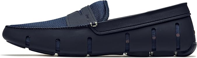 SWIMS Penny Loafer for Men, Rubber Slip-On Casual Shoe, Ventilation and Drainage System, Water-Friendly Flexible Driving Loafer