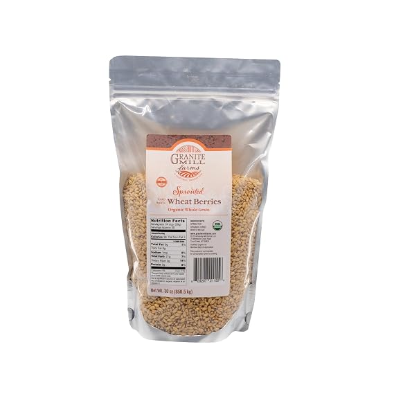 Granite Mill Farms Organic Sprouted Hard White Wheat Berries, 30 OZ