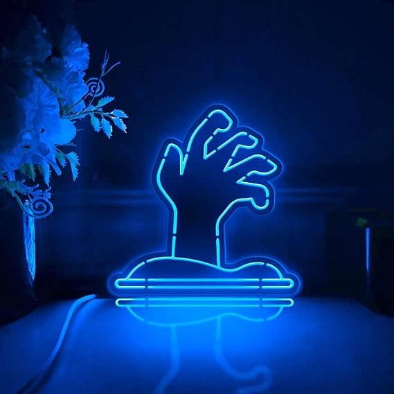 Buried Hand Led Light Box, Life and Death Wall Art Decor, Desktop Decorations (RGB Light, Small Size)