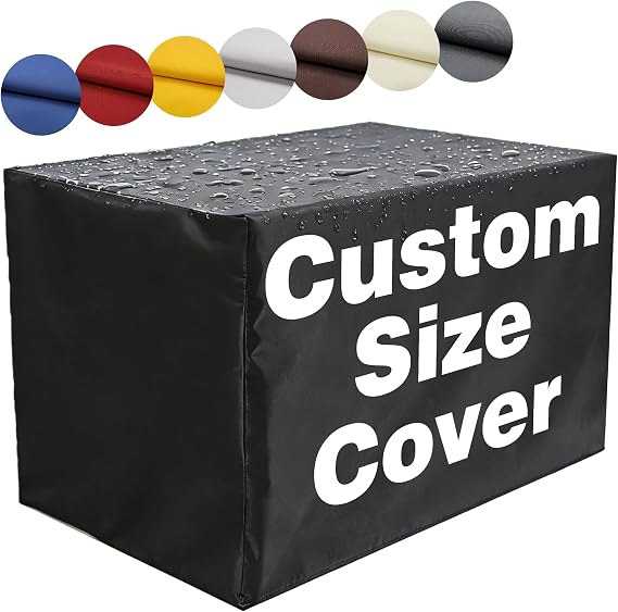 Custom Size Dust Cover, Tailored Heavy Duty 600D Waterproof Covers for Electronics, Patio Furniture, Printer, Outdoor AC Units, Universal Fitted Appliance Equipment Odd Shape Protective Cover