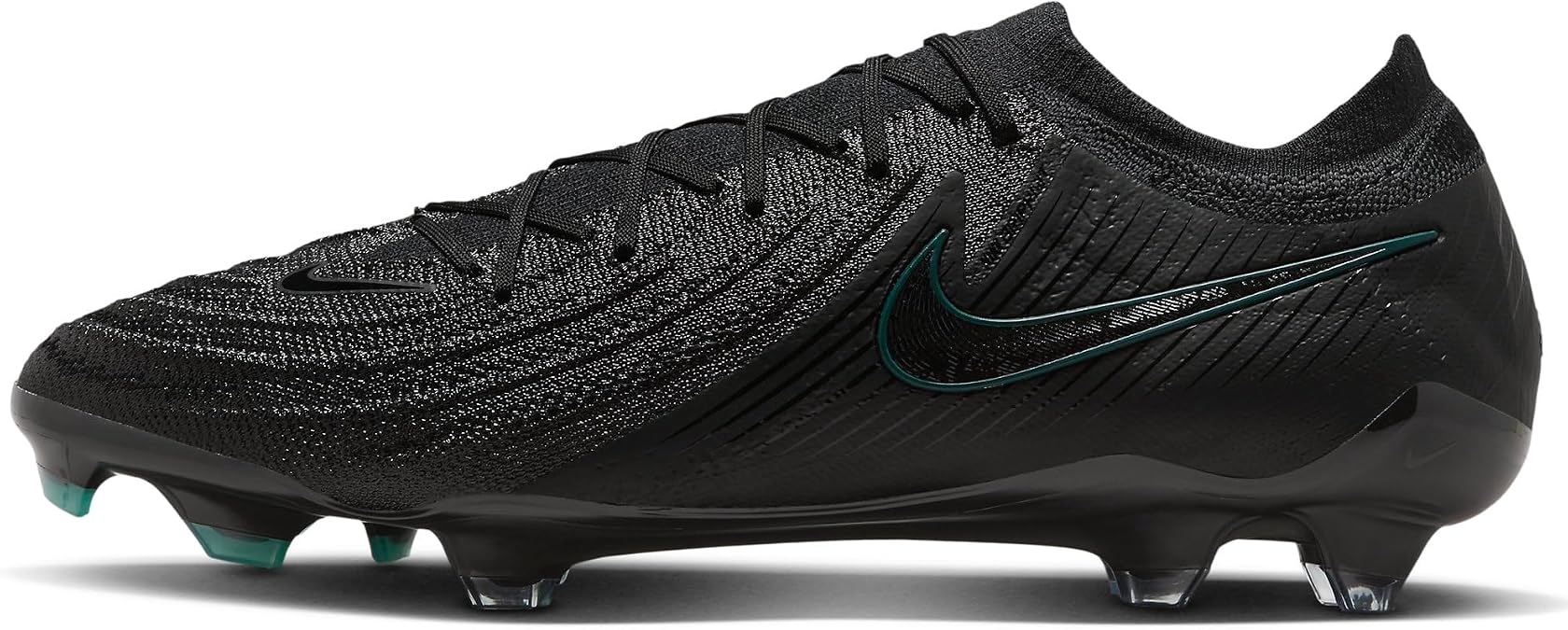 Nike Phantom GX 2 Elite FG Low-Top Soccer Cleats (FJ2559-002, Black/Deep Jungle/Black) Size 8
