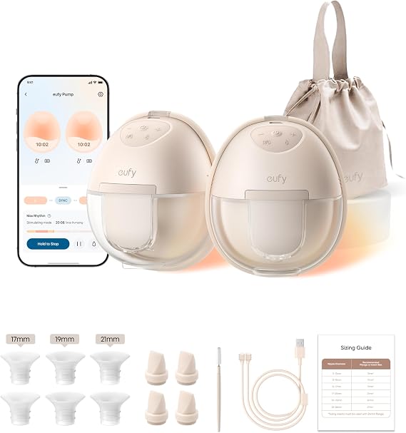 eufy Security Heated Wearable Breast Pump S1, HeatFlow, Hands-Free