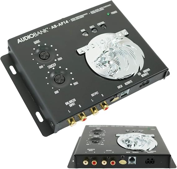 AudioBank 1/2 Din Car Audio Digital High Performance Bass Control Machine Including Bass Processor, Bass Maximizer & Sound Restoration for Subwoofer with Bass Knob (AB-AP14)