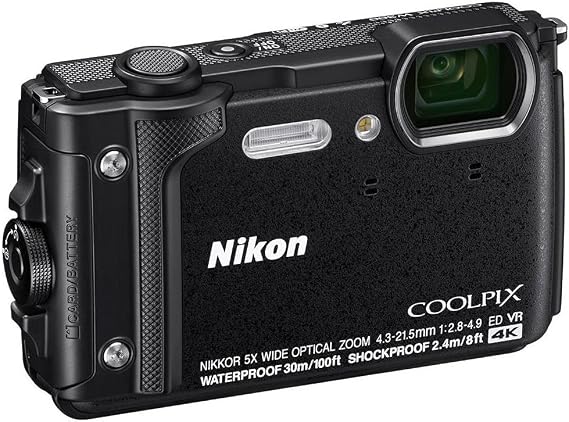 Nikon W300 Waterproof Underwater Digital Camera with TFT LCD, 3", Black (26523)
