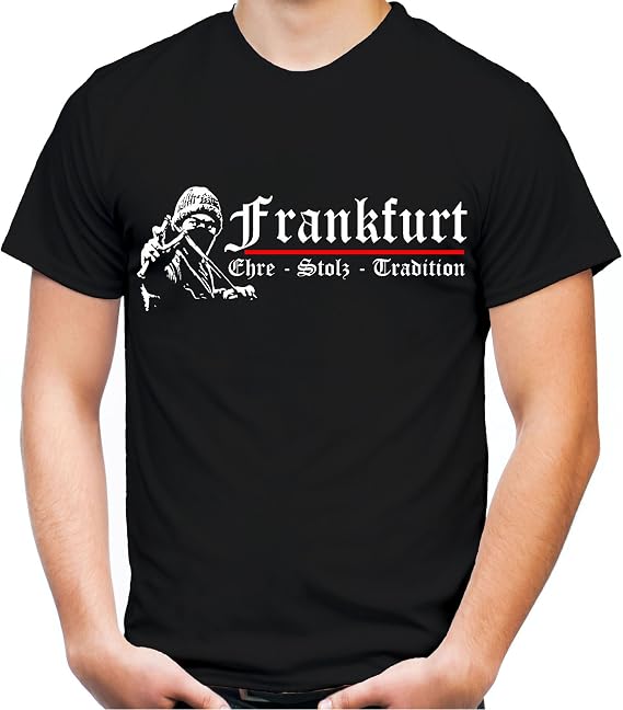 Frankfurt Ehre & Stolz T-Shirt Hessen Football Men Men Am Main Shirt Ultras Fan Shirt Jersey FB black