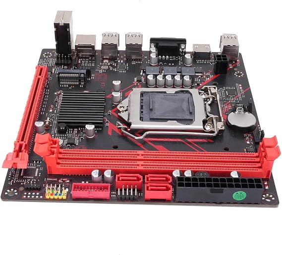 Bewinner Gaming Motherboard Versatile Compatibility, H61 Computer Motherboard with M.2 Slot, HD Multimedia Interface, DDR3 Mining Card for E3 V2