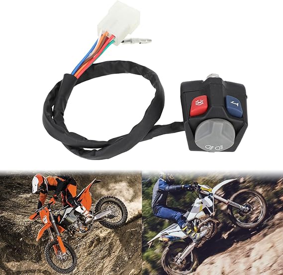 Motorcycle Switch Kill Switch Light Switch Off Button Dirt Bike Kill Switch Horn 12V Light Switch for EXC EC XCW EXCF SXC TE FE TX 125-950cc
