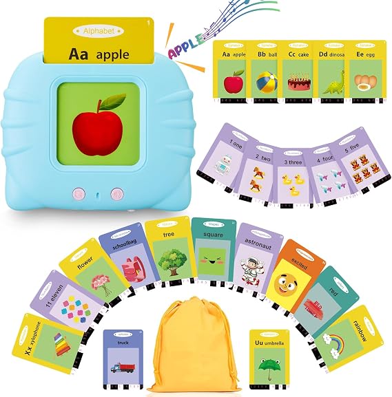 Talking Flash Cards for Toddlers 1 2 3 4 5 Year Olds, 224 Sight Words Montessori Language Learning Toys, Pocket Speech Therapy & Autism Sensory Toy, Educational Toddler Toys Gifts